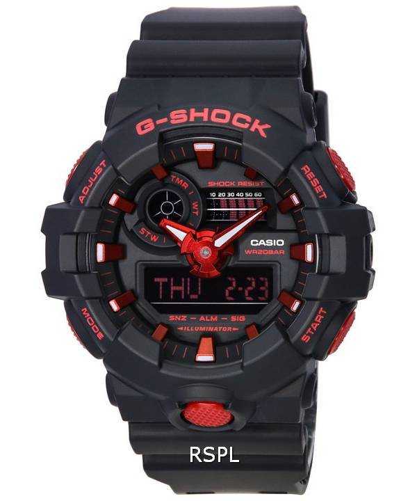 Orologio da uomo Casio G-Shock X Ignite Red Series analogico digitale al quarzo GA-700BNR-1A GA700BNR-1 200M