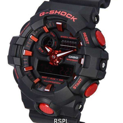 Orologio da uomo Casio G-Shock X Ignite Red Series analogico digitale al quarzo GA-700BNR-1A GA700BNR-1 200M