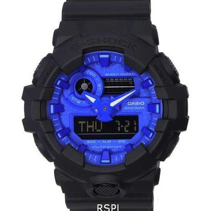 Orologio da uomo Casio G-Shock Paisley blu analogico quadrante digitale al quarzo GA-700BP-1A GA700BP-1 200M