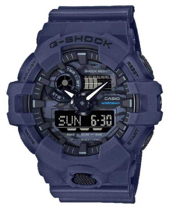 Orologio da uomo Casio G-Shock analogico digitale con quadrante mimetico al quarzo GA-700CA-2A GA700CA-2 200M