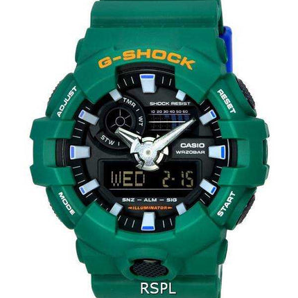 Orologio da uomo Casio G-Shock Popular Spirited Colors verde analogico digitale al quarzo GA-700SC-3A GA700SC-3 200M
