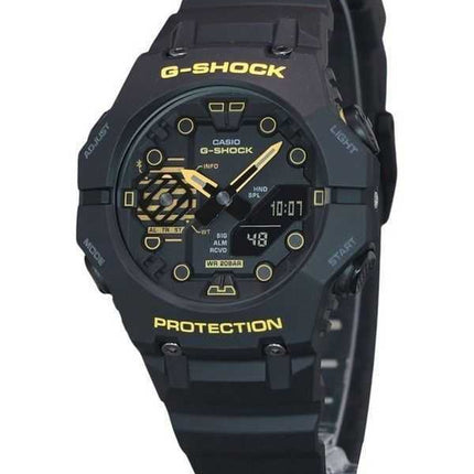 Orologio da uomo Casio G-Shock Caution giallo Mobile Link analogico digitale cinturino in resina quadrante nero al quarzo GA-B00