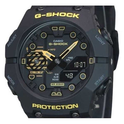 Orologio da uomo Casio G-Shock Caution giallo Mobile Link analogico digitale cinturino in resina quadrante nero al quarzo GA-B00