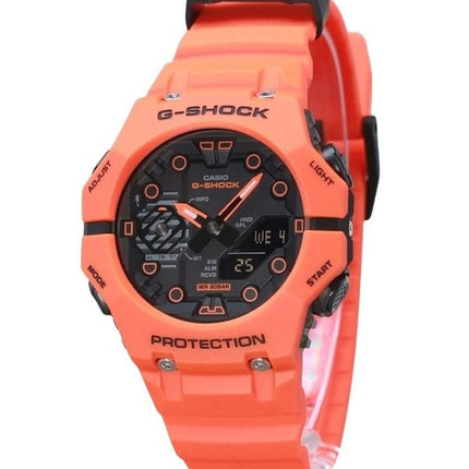 Casio G-Shock Analog Digital Smartphone Link Bio-Based Cinturino in resina arancione Quadrante grigio Quarzo GA-B001FL-4A 200M O