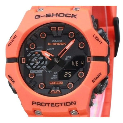 Casio G-Shock Analog Digital Smartphone Link Bio-Based Cinturino in resina arancione Quadrante grigio Quarzo GA-B001FL-4A 200M O