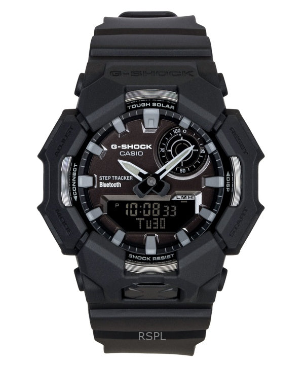 Orologio da uomo Casio G-Shock analogico digitale con collegamento per smartphone, quadrante nero in resina a base biologica, solare GA-B010-1A1 200M