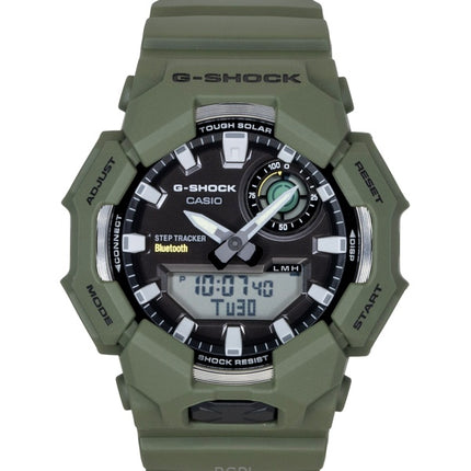 Orologio da uomo Casio G-Shock analogico digitale con collegamento per smartphone, quadrante nero in resina a base biologica, solare GA-B010-3A 200M