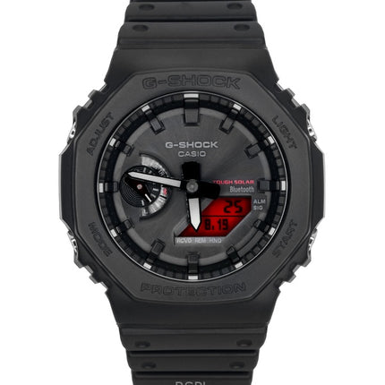 Orologio da uomo Casio G-Shock analogico digitale con collegamento per smartphone, cinturino in resina a base biologica, quadrante nero, solare GA-B2100BBR-1A 200M