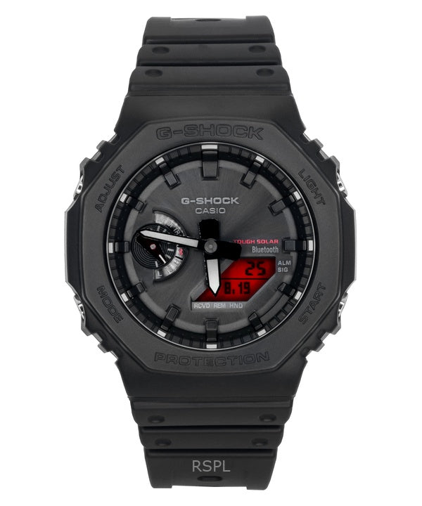 Orologio da uomo Casio G-Shock analogico digitale con collegamento per smartphone, cinturino in resina a base biologica, quadrante nero, solare GA-B2100BBR-1A 200M