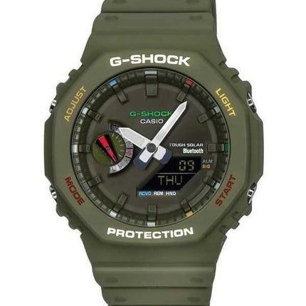 Casio G-Shock Analog Digital Smartphone Link Bluetooth Quadrante Verde Solare GA-B2100FC-3A 200M Orologio da Uomo