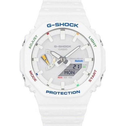 Orologio Casio G-Shock analogico digitale cinturino in resina quadrante bianco Tough Solar GA-B2100FC-7A 200M da uomo