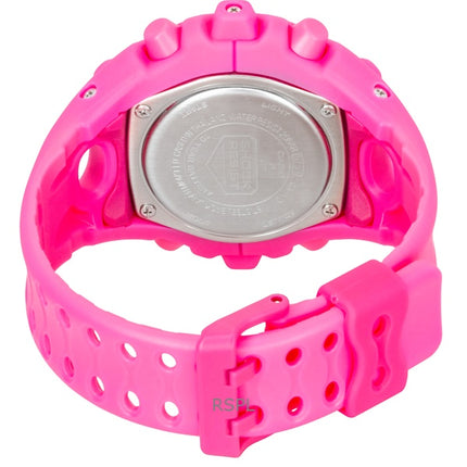 Da donna Casio G-Shock analogico digitale con cinturino in resina rosa, quadrante rosa, al quarzo GA-V01-4A 200M