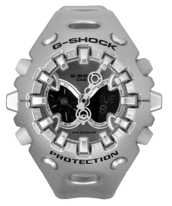 Orologio Casio G-Shock analogico digitale con cinturino in resina e quadrante argento al quarzo GA-V01A-8A 200M unisex