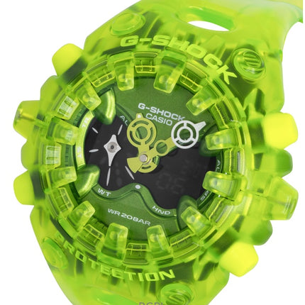 Orologio da uomo Casio G-Shock con cinturino in resina, analogico/digitale, quadrante verde, al quarzo, modello GA-V01SKE-3A, impermeabile fino a 200 metri.