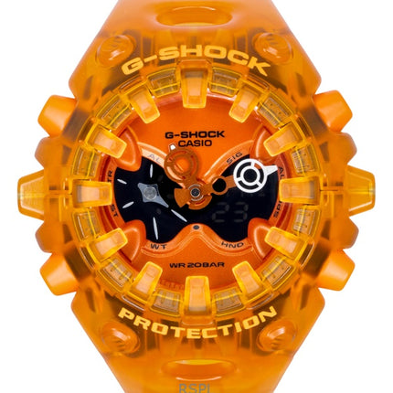 Orologio da uomo Casio G-Shock con cinturino in resina, analogico/digitale, quadrante arancione, al quarzo, modello GA-V01SKE-4A, impermeabile fino a 200 metri.