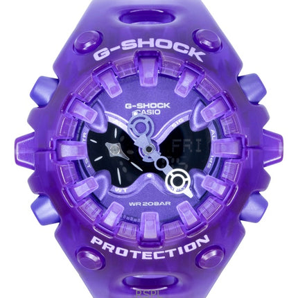 Orologio da uomo Casio G-Shock con cinturino in resina, analogico/digitale, quadrante viola, al quarzo, modello GA-V01SKE-6A, impermeabile fino a 200 metri.
