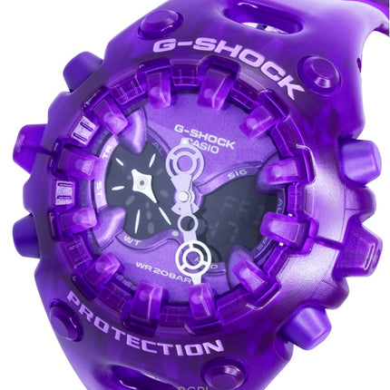 Orologio da uomo Casio G-Shock con cinturino in resina, analogico/digitale, quadrante viola, al quarzo, modello GA-V01SKE-6A, impermeabile fino a 200 metri.