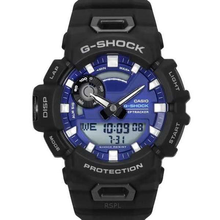 Casio G-Shock G-Squad Analog Digital Smartphone Link Cinturino in resina a base biologica Quadrante blu Quarzo GBA-900CB-1A 200M