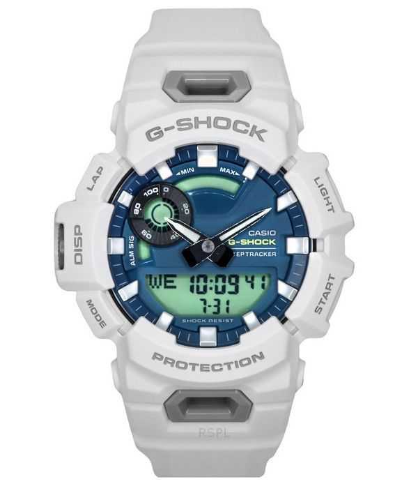 Casio G-Shock G-Squad Analog Digital Smartphone Link Cinturino in resina a base biologica Quadrante blu Quarzo GBA-900CB-7A 200M