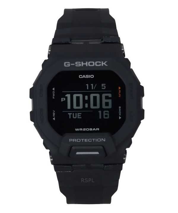Casio G-Shock G-Squad Digital Smartphone Link Cinturino in resina nera Quarzo GBD-200-1 200M Orologio da uomo