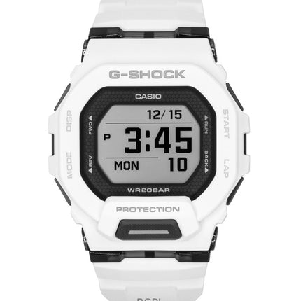 Orologio da uomo Casio G-Shock G-Squad Digital Smartphone Link con cinturino in resina bianca al quarzo GBD-200-7 200M
