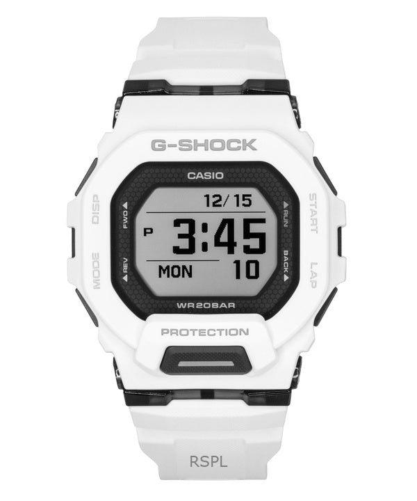 Orologio da uomo Casio G-Shock G-Squad Digital Smartphone Link con cinturino in resina bianca al quarzo GBD-200-7 200M