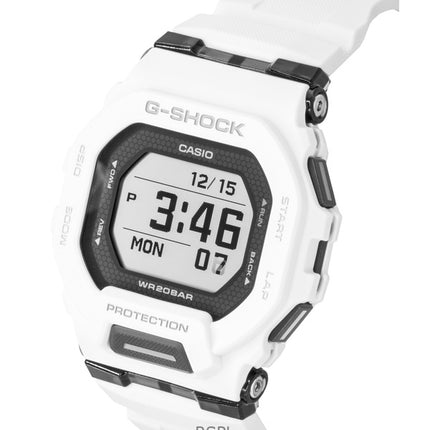 Orologio da uomo Casio G-Shock G-Squad Digital Smartphone Link con cinturino in resina bianca al quarzo GBD-200-7 200M