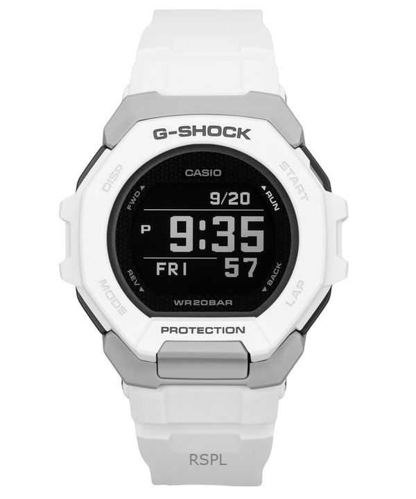 Casio G-Shock G-Squad Digital Smartphone Link Bianco Resina a base biologica Quarzo GBD-300-7 200M Orologio da uomo