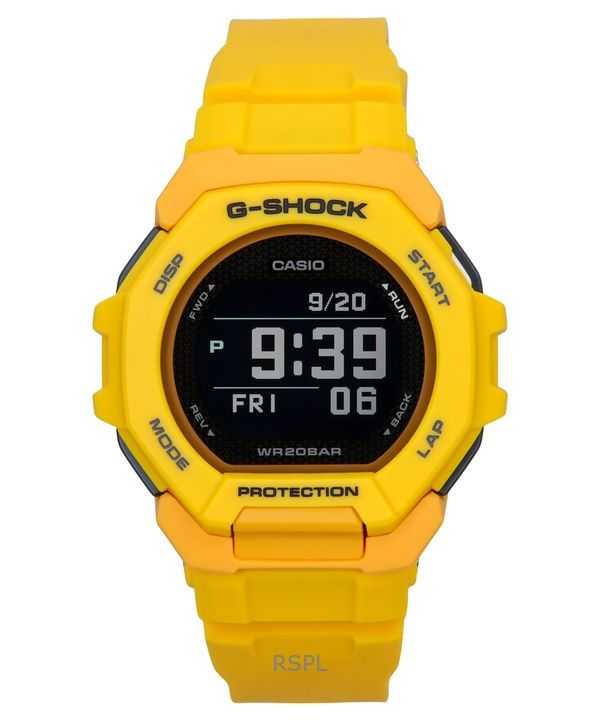 Casio G-Shock G-Squad Digital Smartphone Link Orologio da uomo al quarzo in resina biologica gialla GBD-300-9 200M