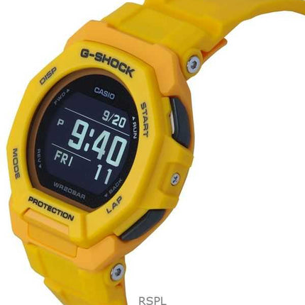 Casio G-Shock G-Squad Digital Smartphone Link Orologio da uomo al quarzo in resina biologica gialla GBD-300-9 200M