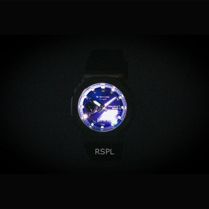 Orologio da uomo Casio G-Shock G-Steel con cinturino in resina a base biologica, collegamento per smartphone, analogico digitale, quadrante blu, solare GBM-2100A-2B 200M