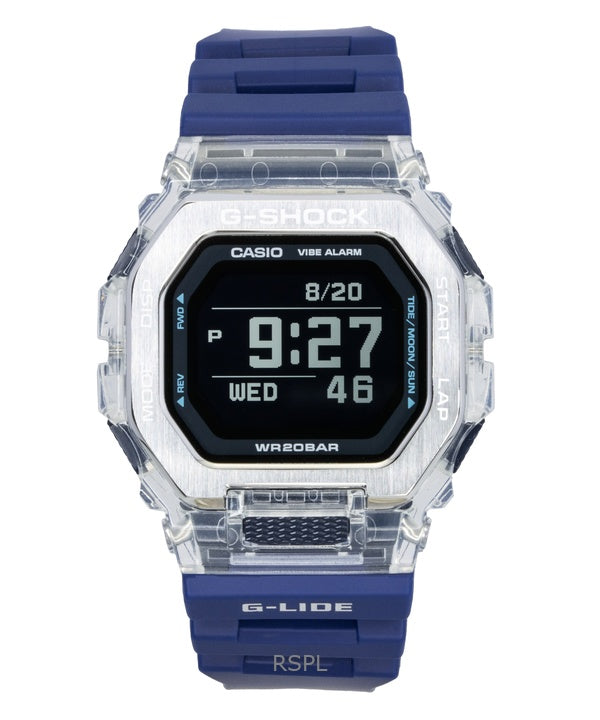 Casio G-Shock G-Lide Digital Smartphone Link Cinturino in resina blu Quarzo GBX-100S-2 200M Orologio unisex