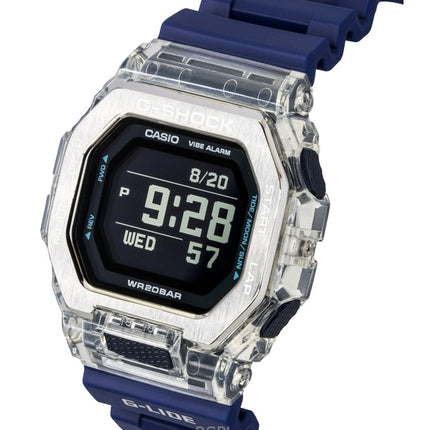Casio G-Shock G-Lide Digital Smartphone Link Cinturino in resina blu Quarzo GBX-100S-2 200M Orologio unisex