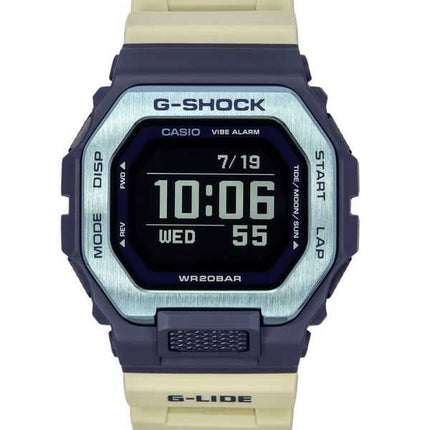 Orologio da uomo Casio G-Shock Move G-Lide Mobile Link digitale con cinturino in resina beige al quarzo GBX-100TT-2 200M