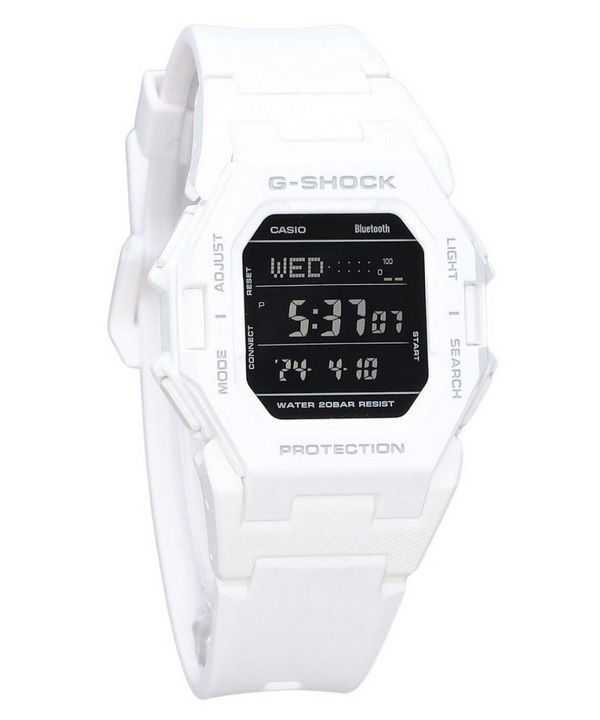 Casio G-Shock Digital Smartphone Link Cinturino in resina bianca Quarzo GD-B500-7 200M Orologio da uomo