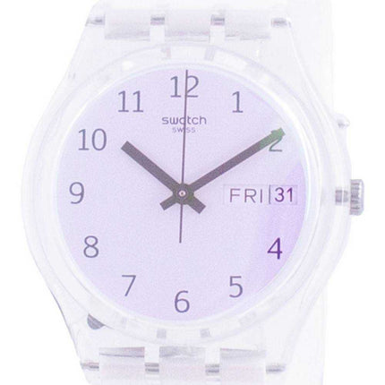 Orologio da uomo Swatch Ultrarose quadrante bianco cinturino in silicone al quarzo GE714