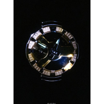 Orologio da uomo Casio G-Shock analogico digitale in acciaio inossidabile con quadrante dorato al quarzo GM-110BD-1A9 200M