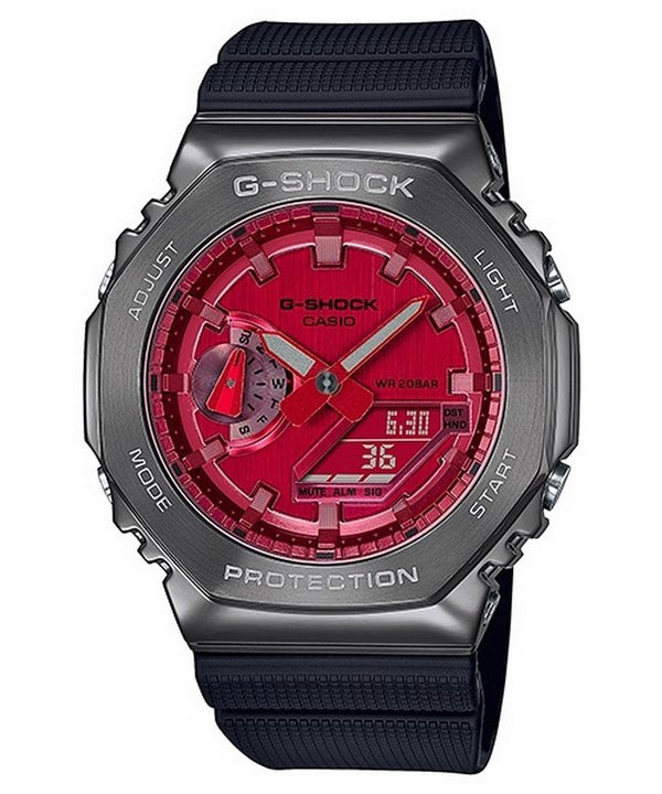 Orologio da uomo Casio G-Shock World Time analogico digitale rivestito in metallo GM-2100B-4A GM2100B-4 200M