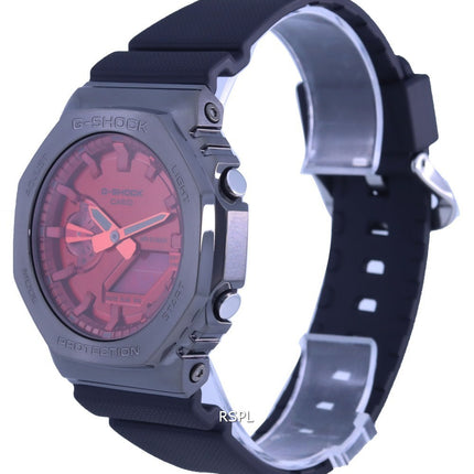 Orologio da uomo Casio G-Shock World Time analogico digitale rivestito in metallo GM-2100B-4A GM2100B-4 200M