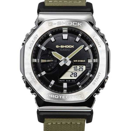 Orologio da uomo Casio G-Shock Utility Metal Collection analogico digitale cinturino in tessuto quadrante nero al quarzo GM-2100