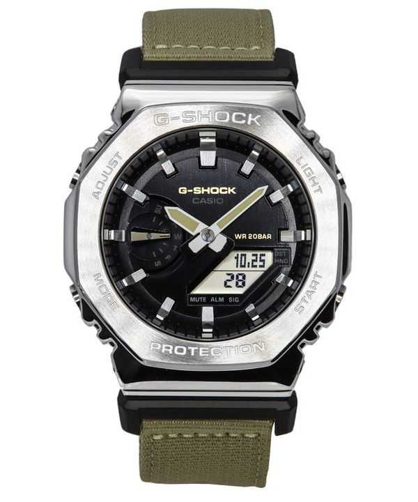 Orologio da uomo Casio G-Shock Utility Metal Collection analogico digitale cinturino in tessuto quadrante nero al quarzo GM-2100