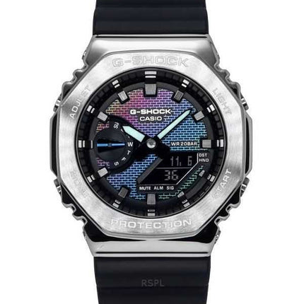 Casio G-Shock Analog Digital Rainbow Brick Wall Quadrante multicolore Quarzo GM-2100RW-1A 200M Orologio da uomo