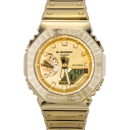 Orologio da uomo Casio G-Shock G-Steel Fine Metallic Analogico Digitale con quadrante dorato al quarzo GM-2100YMG-9A9 200M