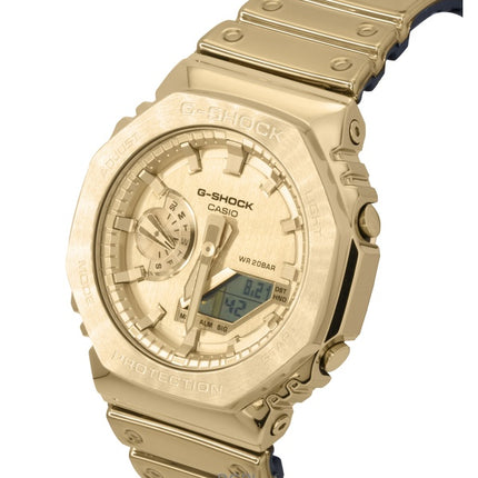 Orologio da uomo Casio G-Shock G-Steel Fine Metallic Analogico Digitale con quadrante dorato al quarzo GM-2100YMG-9A9 200M