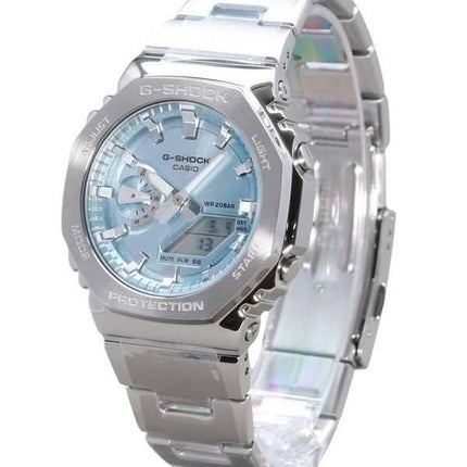 Casio G-Shock G-Steel Analogico Digitale Acciaio Inossidabile Quadrante Azzurro Quarzo GM-2110D-2A 200M Orologio da Uomo