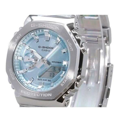 Casio G-Shock G-Steel Analogico Digitale Acciaio Inossidabile Quadrante Azzurro Quarzo GM-2110D-2A 200M Orologio da Uomo