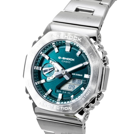 Orologio da uomo Casio G-Shock G-Steel analogico digitale in acciaio inossidabile con quadrante verde al quarzo GM-2110D-3A1 200M