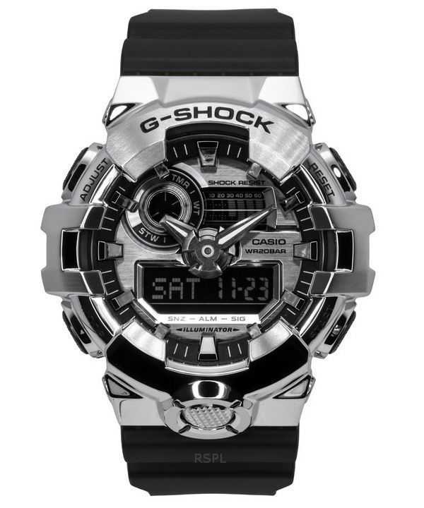 Casio G-Shock G-Steel Analogico Digitale Cinturino in Resina Quadrante Argento Quarzo GM-700-1A 200M Orologio da Uomo