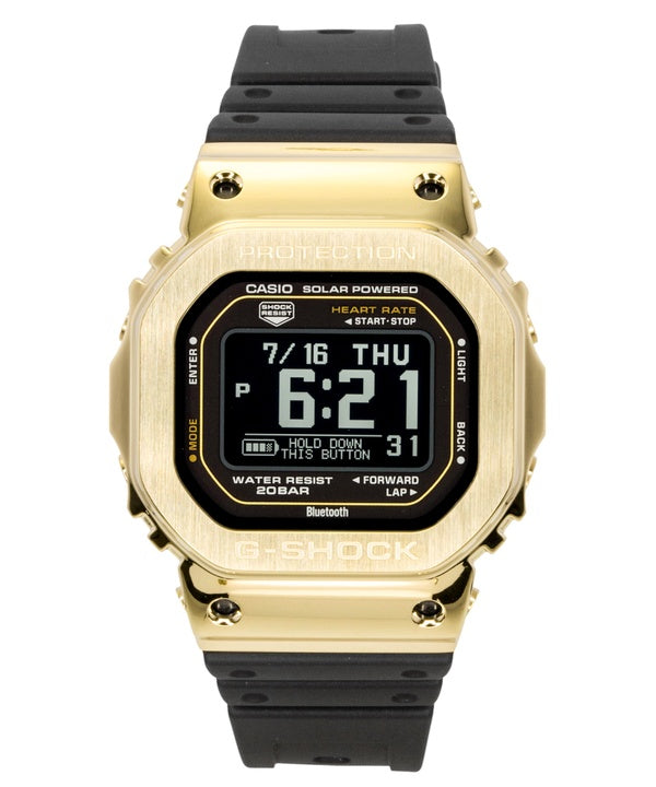 Orologio da uomo Casio G-Shock con collegamento allo smartphone, cinturino in resina, alimentazione solare, modello GM-H5600-9, impermeabile fino a 200 metri.