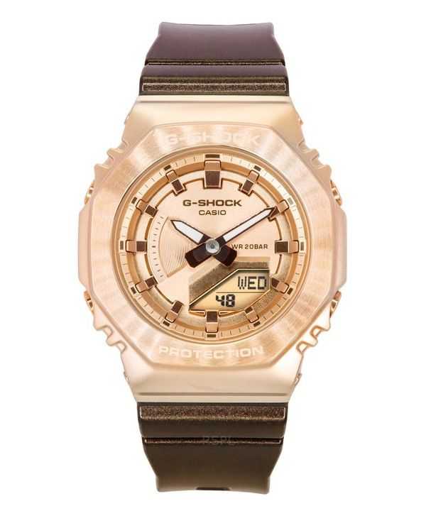 Casio G-Shock Analog Digital Bio-Based Resin Strap Rose Gold Dial Quartz GM-S2100CB-5A 200M Orologio da donna
